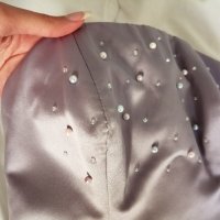 Лилав корсет - бюстие с перли и копчета на гърба р-р XXS, снимка 3 - Корсети, бюстиета, топове - 38342042