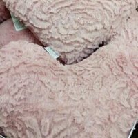 Декоративна възглавница Розово сърце мека плюшена 34/39 СМ., снимка 2 - Възглавници - 28004936