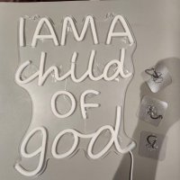 CoolGift Mart Неонова табела  'I Am a Child of God' / „Аз съм дете на Бог“/, снимка 8 - Други - 44071463
