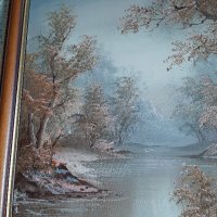  Картина от Ирен Кофиери-Маслени бой върху платно с рамка , снимка 8 - Други ценни предмети - 34568169