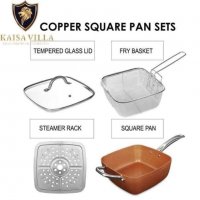 Незалепващ Тиган за пържене готвене Copper Pan, снимка 2 - Съдове за готвене - 33110242