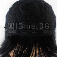 Къса черна перука на вълни с бретон Дейзи, снимка 2 - Аксесоари за коса - 32838054