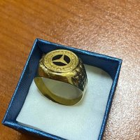 Мъжки златен пръстен мерцедес, снимка 1 - Пръстени - 43156623