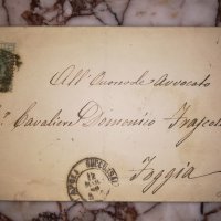 Пощенски плик Италия ITALY Napoli  1869 година, снимка 6 - Филателия - 39095986