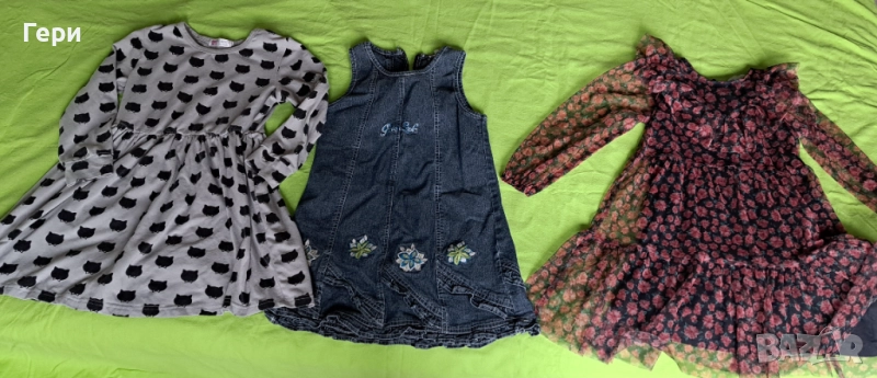 Рокли с дълъг ръкав р-р 116 всичко за 10 лв., снимка 1