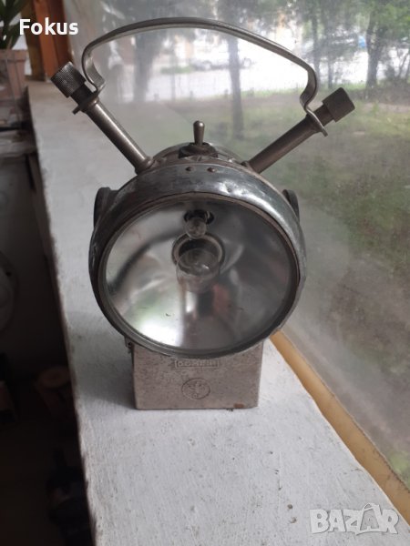 Стар немски акумолаторен фенер, снимка 1