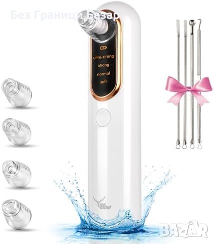 Нов Мощен Вакуумен Уред Почистващ Черни Точки лице кожа 4 Глави, снимка 1