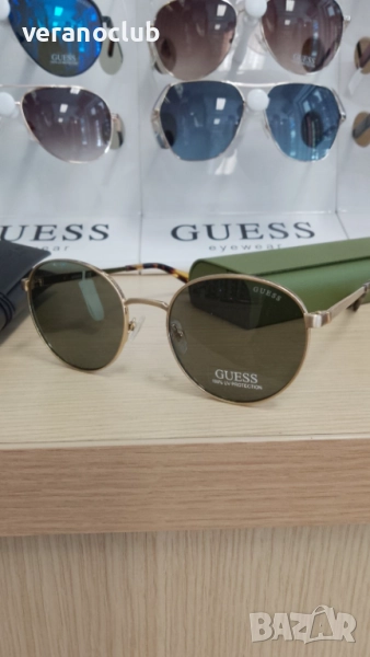 GUESS Кръгли слънчеви очила GOLD, снимка 1