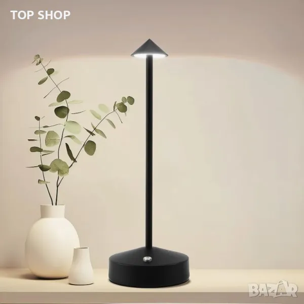 Ruspela Безжична настолна лампа 6000mAh, акумулаторна LED сензорна димираща 3 цвята, снимка 1