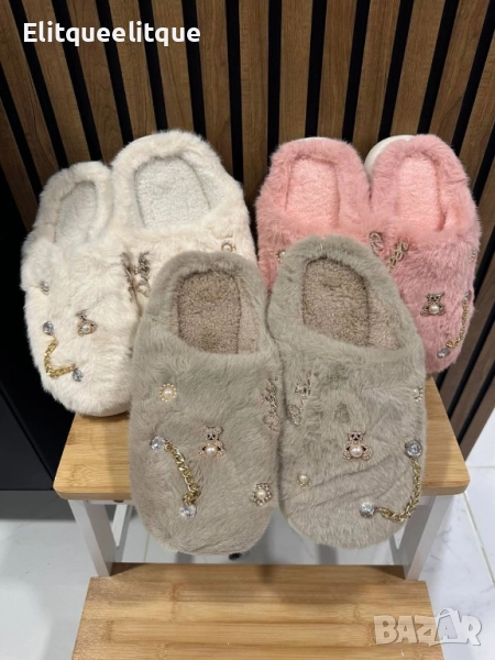 дамски пухени пантофи , снимка 1