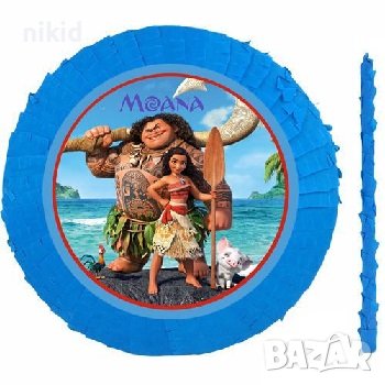 Ваяна Моана Moana голяма готова пинята + пръчка подарък за парти рожден ден, снимка 1