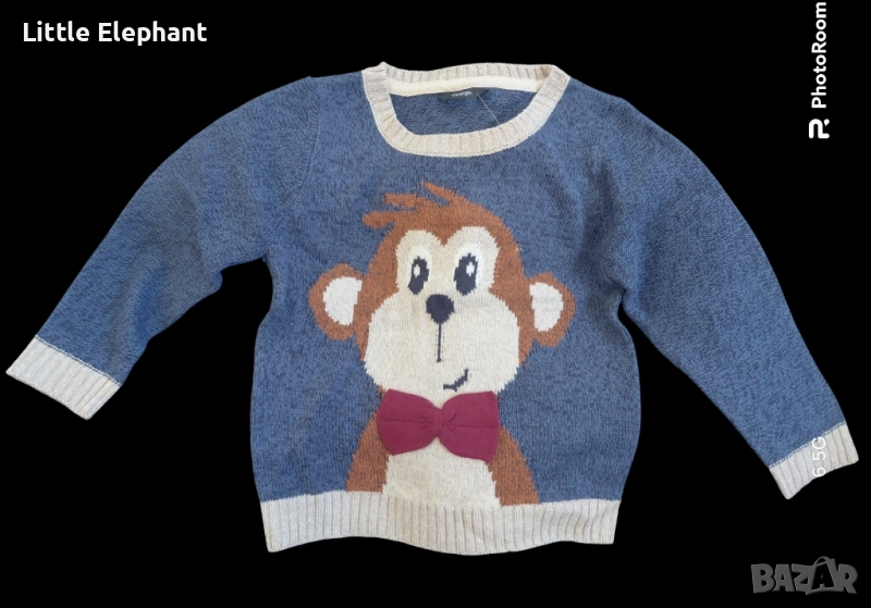 Пуловер за момченце на 2-3 год,маймунка,колекция"Animals",Англия/нова, снимка 1