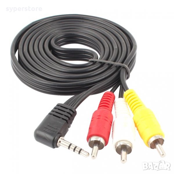 Кабел Стерео жак на 3 чинча 3 м. Digital One SP00111 качествен Cable 3.5mm-M/3X RCA-MКабел Стерео жа, снимка 1