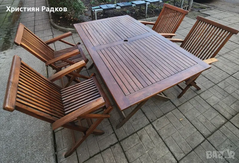 Комплект градински столове и маса, снимка 1