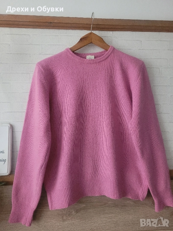 Розов пуловер вълна, снимка 1