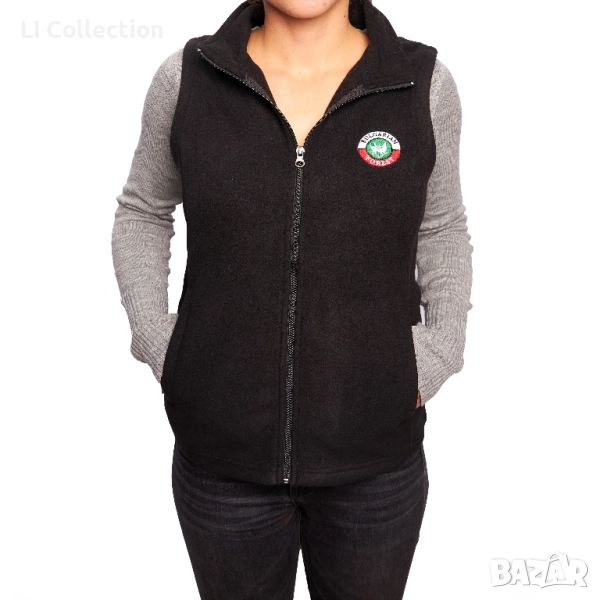 Дамски елек - черен, зелен и червен, снимка 1