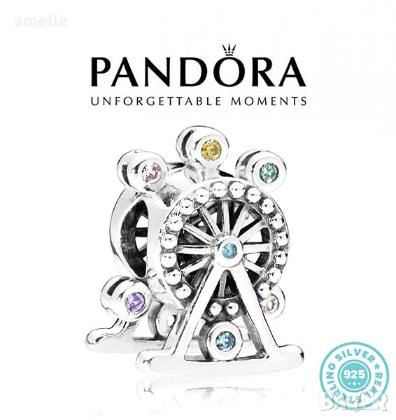 Талисман Пандора 925 Pandora  Ferris Wheel. Колекция Amélie, снимка 1