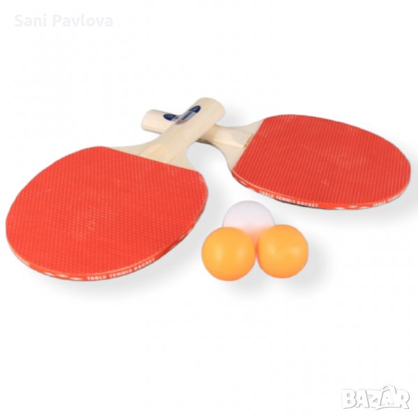 Хилки за тенис на маса с 3 топчета, снимка 1