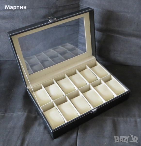 Кутия за часовници или бижута с 12 отделения, снимка 1