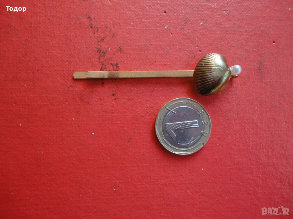 Позлатена игла щипка за вратовръзка 4, снимка 1