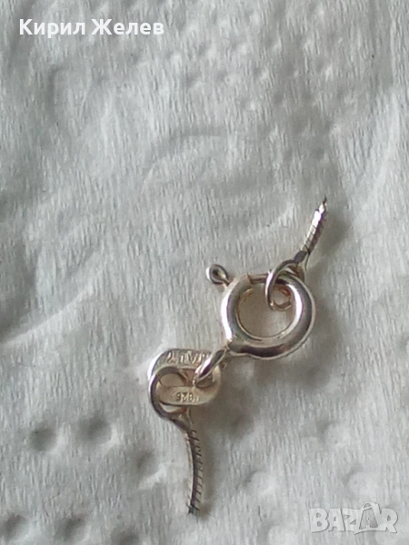 Сребърна карабинка закопчалка 52143, снимка 1
