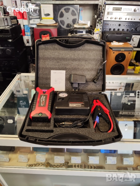 Преносима външна батерия (бустер) jump starter + компресор за автомобил. НОВО!, снимка 1