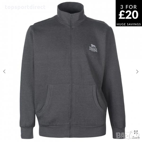 Спортно горнище с цип/висока яка Lonsdale 2stripe внос Англия., снимка 1