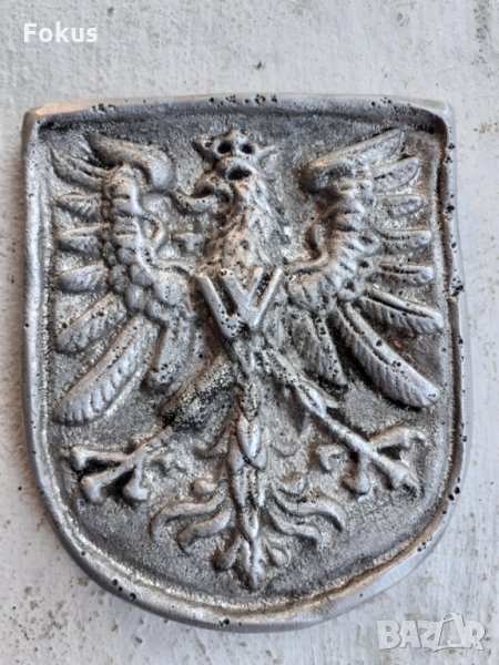 Метален герб орел с корона алуминий, снимка 1
