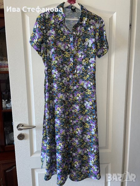 Страхотна дълга рокля риза флорален принт полски цветя , снимка 1
