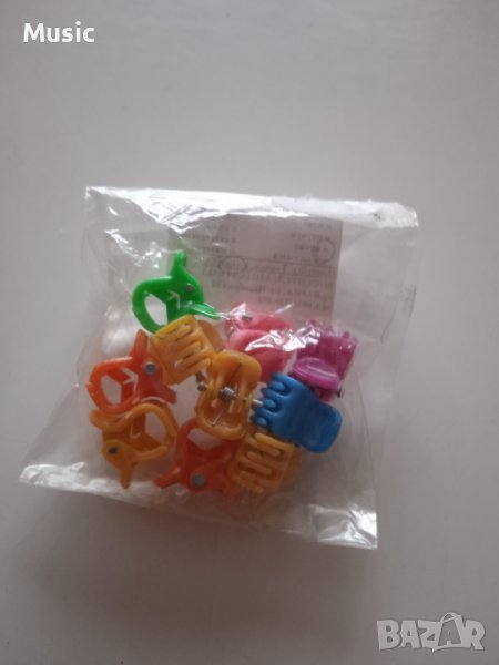 10 цветни  мини шнолки за коса тип "въшки", снимка 1