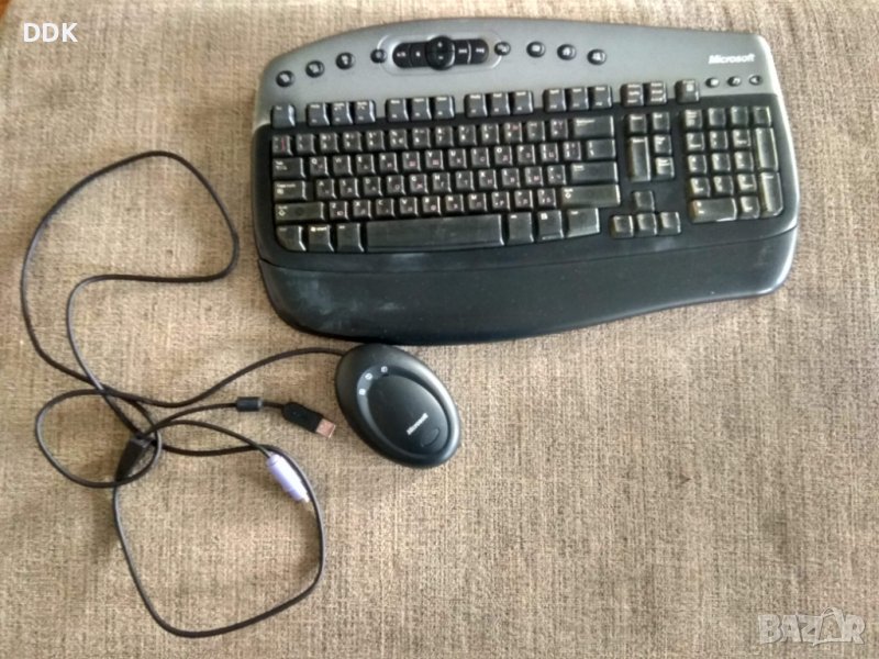 Microsoft-мултимедийна безжична клавиатура+ предавател , снимка 1