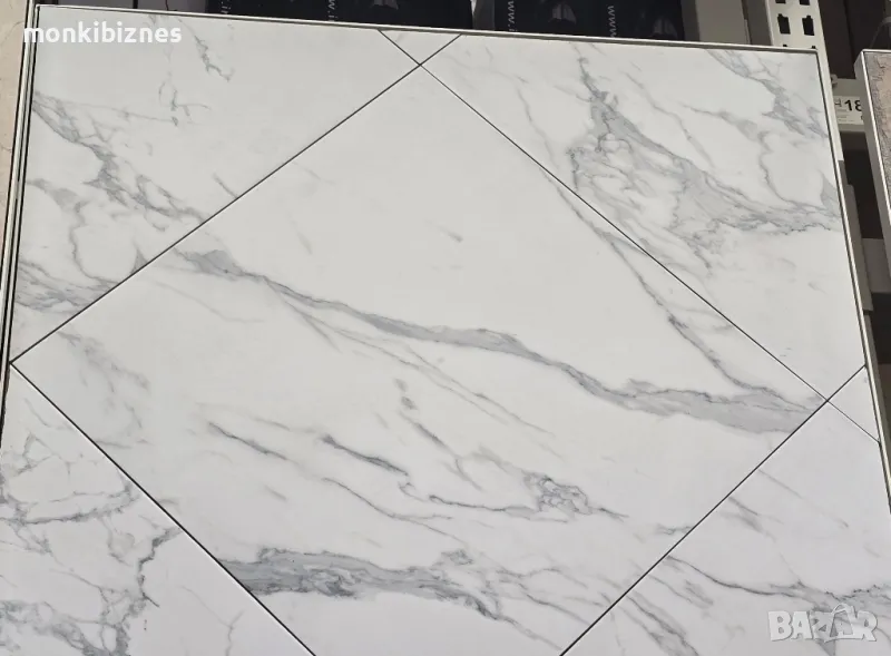 Гранитогрес KAI Бял Мрамор 15 м2 60x60, снимка 1