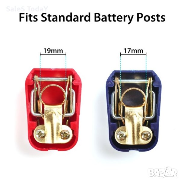 Клеми за акумулатор, Автоматични, Tип Бърза Връзка, 2бр, 12V, снимка 1