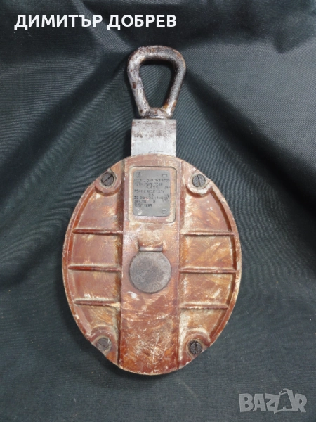 СТАРА РЕТРО КОРАБНА ТАКЕЛАЖНА МАКАРА РОЛКОВ БЛОК ЗА ВЪЖЕ ТЕКСТОЛИТ, снимка 1