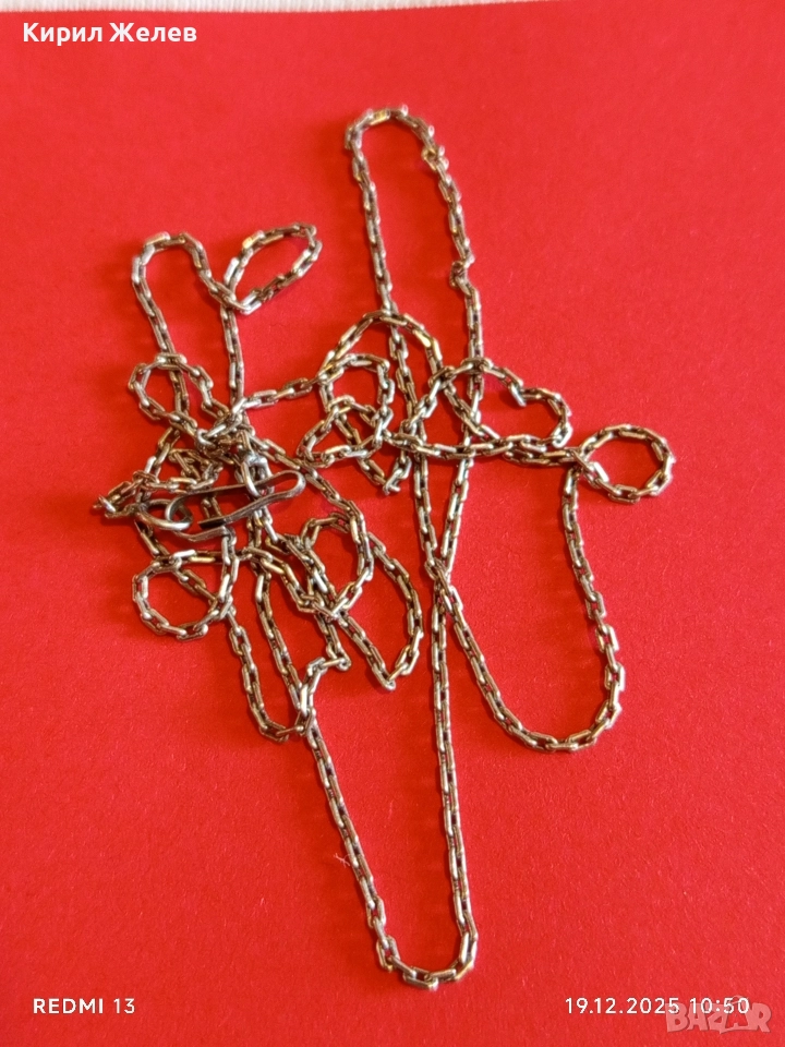 Елегантно сребърно синджирче нежно финно много красиво 52429, снимка 1