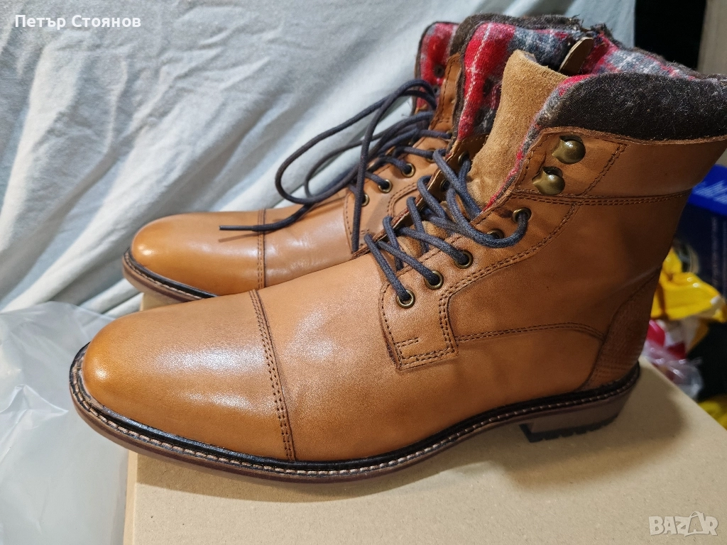 Удобни мъжки боти от естествена кожа Paul Vesterbro №44, снимка 1