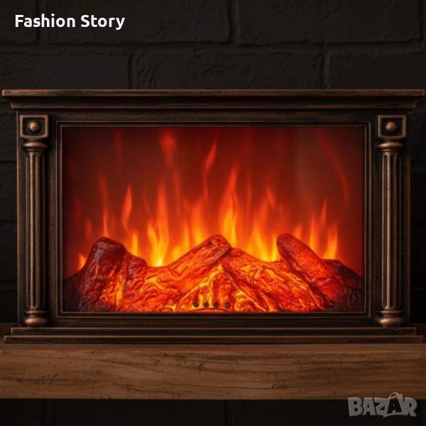 LED камина с ефект на тлеещи въглени – безопасна и стилна атмосфера у дома, снимка 1