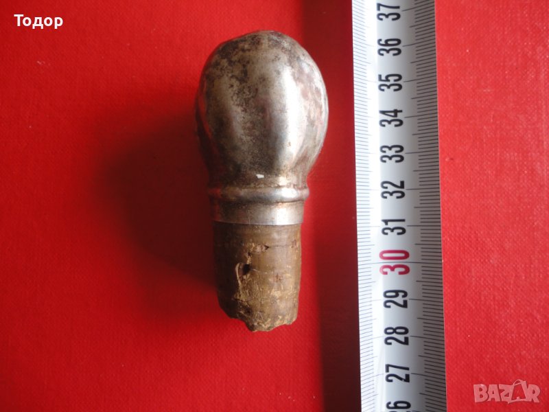 Старинна посребрена тапа , снимка 1
