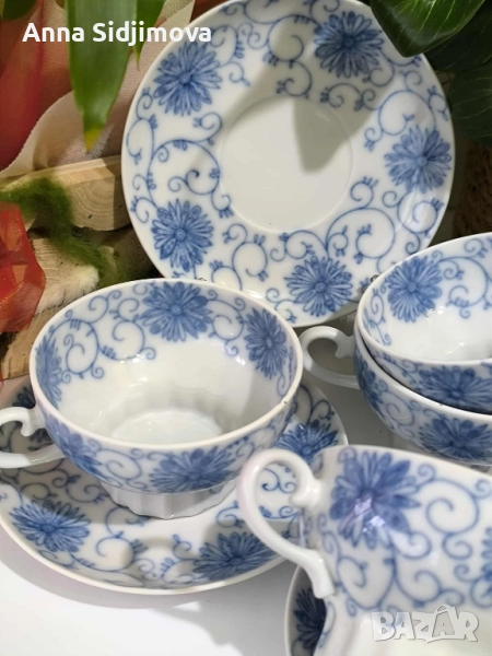 Руски порцелан ЛФЗ двоен сет за чай , снимка 1