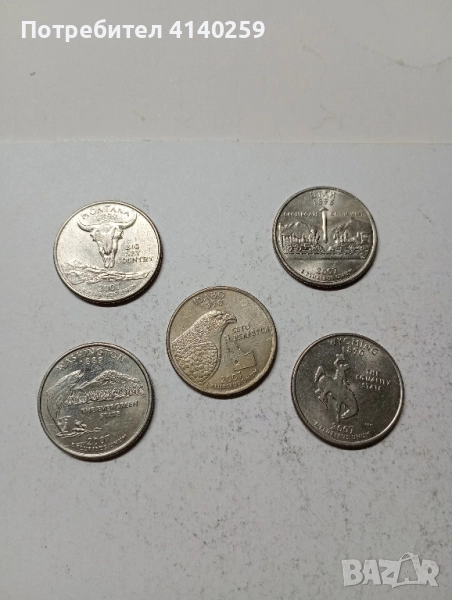 САЩ МОНЕТИ 1/4 куортър Долар 2007 г , снимка 1