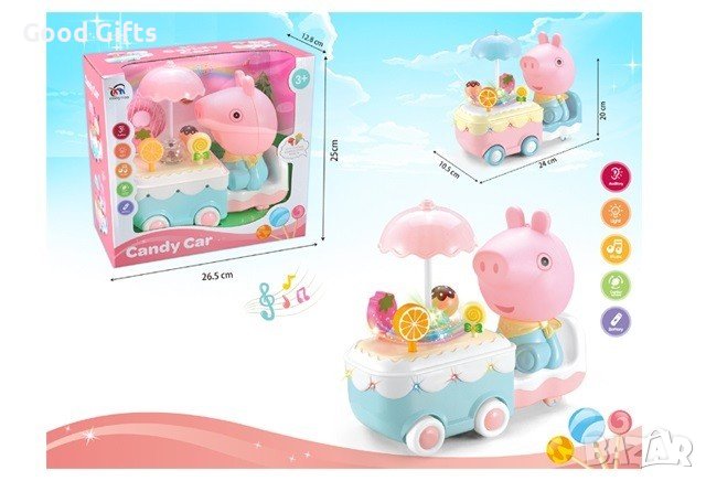 МУЗИКАЛНА КОЛА ЗА СЛАДОЛЕД Джордж Пепа Пиг, снимка 1
