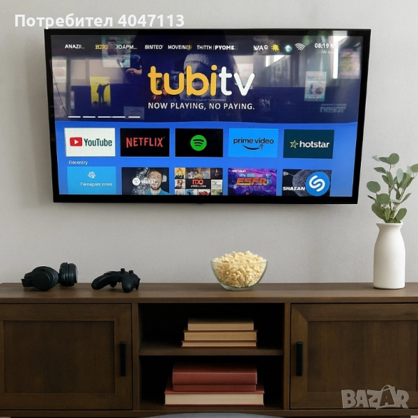 Телевизор A6 SMART Full HD – 43 инча с Android, Netflix и YouTube, снимка 1