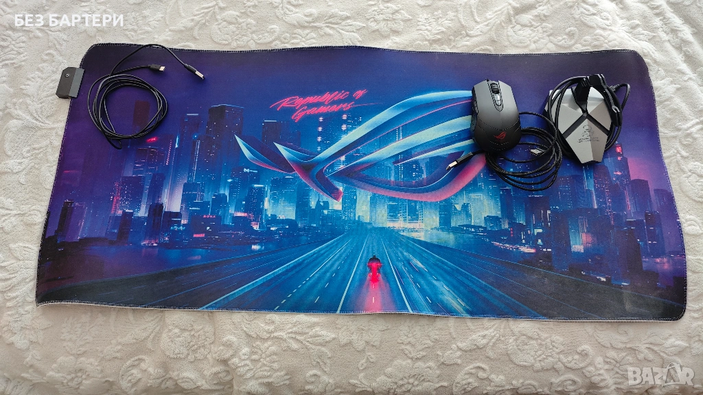 ASUS ROG Мишка, RGB mouse pad, Бънджи и Камера, снимка 1