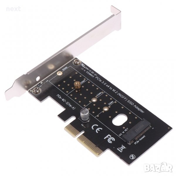 Преходник M2 SSD NVME към PCI-E 3.0 x4 + Гаранция, снимка 1