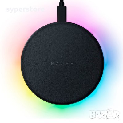 Зарядно Безжично Универсално 10W Razer RC21-01600100-R371 С RGB подсветка и фунция бързо зареждане 1, снимка 1