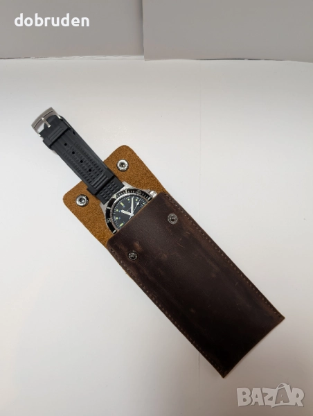 ПРОМО! Кожен калъф за часовник от естествена кожа, снимка 1