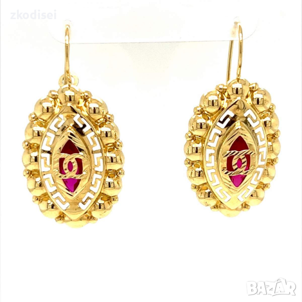 Златни обеци 6,31гр. 14кр. проба:585 модел:23026-1, снимка 1