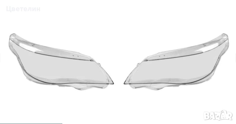 Комплект Стъкла за фар фарове BMW E60 E61 ляво и дясно stykla, снимка 1