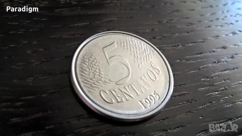 Монета - Бразилия - 5 центавос | 1995г., снимка 1