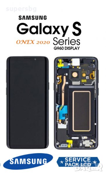 Нов 100% Оригинален LCD Дисплей + Тъч скрийн за Samsung Galaxy S9 SM-G960F Черен, снимка 1